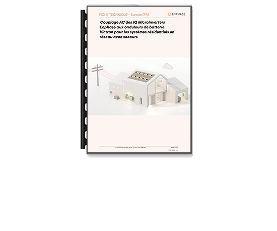 fiche technique Couplage AC des IQ Microinverters Enphase aux onduleurs de batterie Victron pour les systèmes résidentiels en réseau avec secours
